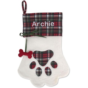 image:imageLillian Vernon Dog Paw Personalized Stocking  Christmas Decorations Puppy Theme Custom Gifts