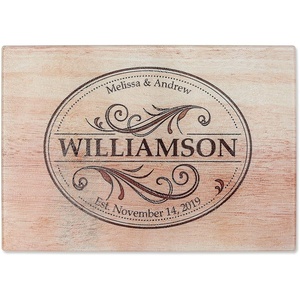 image:imageLillian Vernon Eat Drink Be Married Personalized Glass Cutting BoardCustom Tempered Glass Kitchen Unique Wedding Anniversary and Engagement Gifts ShatterHeatResistant Add Name 8x11InchesEstablished