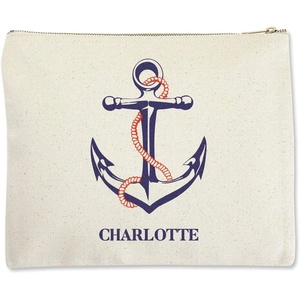 image:imageLillian Vernon Floral Name Zippered Canvas Pouch 9 X 6 Inches Sturdy Cotton Canvas Cosmetic BagAnchor