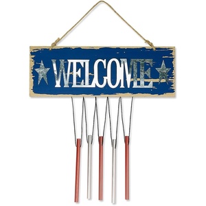 image:imageLillian Vernon Patriotic Welcome Windchime  Garden Outdoor Dcor 4th of July Festive Summer Party