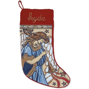 image:imageLillian Vernon Personalized Heirloom Needlepoint Stocking  SnowmanChristmas Wool with Cotton 9 12 x 17Angel Personalized