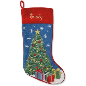 image:imageLillian Vernon Personalized Heirloom Needlepoint Stocking  SnowmanChristmas Wool with Cotton 9 12 x 17Christmas Tree Personalized