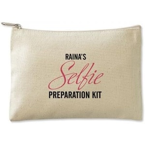 image:imageLillian Vernon Selfie Prep Kit Zippered Personalized Cotton Pouch  9 x 6 canvas cosmetic bagSelfie