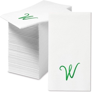image:imageLillian Vernon Square Personalized Monogram Guest Towels  5 Foil Initial Color Options Linen Feel Disposable Set for Bathroom Wedding amp Party  Pack of 100 13x17 Open 45x85 FoldedScript