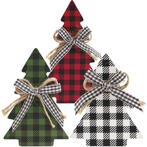 image:imageLillian Vernon Wooden Christmas Ruler Tree Shelf amp Table Sitter Sign Seasonal Tabletop Decorations amp Rustic Indoor Home Decor 12 Tall MDR amp WoodPlaid Trees