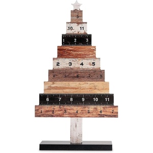 image:imageLillian Vernon Wooden Christmas Ruler Tree Shelf amp Table Sitter Sign Seasonal Tabletop Decorations amp Rustic Indoor Home Decor 12 Tall MDR amp WoodRuler Tree