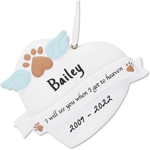 image:imagePet Rememberance Personalized Christmas Ornament  Hand Lettered Resin Hanging OrnamentRemembrance