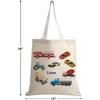 image:imageDinosaur Personalized Canvas Tote 15 X 16 Inch Heavyweight Cotton Canvas Bag Personalized PrintCars  Trucks