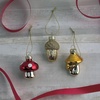 image:imageHarvest Leaves Fall Glass Ornaments  Set of 12 Glass Autumn Ornaments ThanksgivingAcorn  Mushrooms2