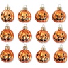 image:imageHarvest Leaves Fall Glass Ornaments  Set of 12 Glass Autumn Ornaments ThanksgivingFall Jack O Lantern2