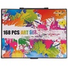image:imageLillian Vernon Complete Art Set with 168 Pieces  Art Supplies in Plastic Carrying Case Crayon Markers Watercolors Paint Set