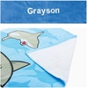 image:imageLillian Vernon Dinosaurs Personalized Boys Towel  Custom Embroidered with Name or Monogram Extra Large 30 x 60 Kids Towels Quick Dry Design for The Beach Pool or Bath Plush 100 CottonSharks