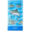 image:imageLillian Vernon Dinosaurs Personalized Boys Towel  Custom Embroidered with Name or Monogram Extra Large 30 x 60 Kids Towels Quick Dry Design for The Beach Pool or Bath Plush 100 CottonSharks