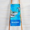 image:imageLillian Vernon Dinosaurs Personalized Boys Towel  Custom Embroidered with Name or Monogram Extra Large 30 x 60 Kids Towels Quick Dry Design for The Beach Pool or Bath Plush 100 CottonSharks