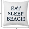 image:imageLillian Vernon Eat Sleep Beach Pillow Square Printed 17 x 17Inch Cotton Canvas Beach Pillows Wedding Christmas Anniversary and Birthday Gifts Bedroom and Living Room Decor Add Initials