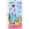 image:imageLillian Vernon Fairy Personalized Girls Towel  Custom Embroidered with Name or Monogram Extra Large 30 x 60 Kids Towels Quick Dry Design for the Beach Pool or Bath Plush 100 CottonMermaid
