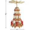image:imageLillian Vernon German Christmas Pyramid Spinning Nativity  Table Top Holiday Dcor 4Tier Carousel With Candle Holders 17 Inch