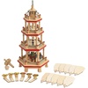 image:imageLillian Vernon German Christmas Pyramid Spinning Nativity  Table Top Holiday Dcor 4Tier Carousel With Candle Holders 17 Inch