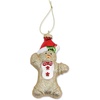 image:imageLillian Vernon Gingerbread Man Christmas Ornaments  Set of 3 Large 3 x 5 Glass Ornament Hanging String Holiday Tree Dcor Gifts