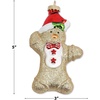 image:imageLillian Vernon Gingerbread Man Christmas Ornaments  Set of 3 Large 3 x 5 Glass Ornament Hanging String Holiday Tree Dcor Gifts