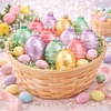 image:imageLillian Vernon Hand Painted Blown Glass Easter Ornaments  Handcrafted Hanging Tree Decorations Easter Egg Holiday amp Party Decor 2 in Assorted 12Piece SetPastel Frost