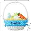 image:imageLillian Vernon Kids Personalized Wicker Easter Basket  Removable Blue Liner With Embroidered Name For Young Girls amp Boys Babys First Egg Hunt Cute Custom Spring Gifts 11 x 14