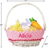 image:imageLillian Vernon Kids Personalized Wicker Easter Basket  Removable Pink Liner With Embroidered Name For Young Girls amp Boys Babys First Egg Hunt Cute Custom Spring Gifts 11 x 14