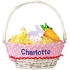 image:imageLillian Vernon Kids Personalized Wicker Easter Basket  Removable Pink Liner With Embroidered Name For Young Girls amp Boys Babys First Egg Hunt Cute Custom Spring Gifts 11 x 14