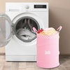 image:imageLillian Vernon Personalized Collapsible Laundry Tote  Customized Portable Garment Storage amp Dorm Hamper Bag with Handles Heavy Duty Cotton Canvas Poly Fabric Pink 14 D x 19 H Freestanding Basketpink
