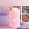 image:imageLillian Vernon Personalized Collapsible Laundry Tote  Customized Portable Garment Storage amp Dorm Hamper Bag with Handles Heavy Duty Cotton Canvas Poly Fabric Pink 14 D x 19 H Freestanding Basketpink
