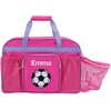image:imageLillian Vernon Personalized Duffel Bag for Kids  Soccer Custom Name Sports amp Travel Gear Ball amp Water Bottle Holder Compartment Bags for Girls 19 PinkPersonalized Pink