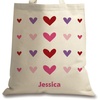 image:imageLillian Vernon Personalized Easter amp Valentine Kids Canvas Totes  15 inch x 16 inch 100 Cotton Fabric Holiday bagHearts