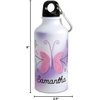 image:imageLillian Vernon Personalized Kids Butterfly Aluminum Water Bottle  14 Ounce Screw Top with Clip 6 H Beach Sports School Lunch Box BPA Free