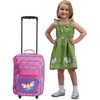 image:imageLillian Vernon Personalized Kids Rolling Luggage  Pink Polka Dot 5Pocket Rolling Luggage Customizable Travel Carrier on WheelsButterfly