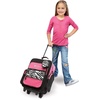 image:imageLillian Vernon Personalized Kids Rolling Luggage  Pink Polka Dot 5Pocket Rolling Luggage Customizable Travel Carrier on WheelsPink Zebra