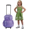 image:imageLillian Vernon Personalized Kids Rolling Luggage  Pink Polka Dot 5Pocket Rolling Luggage Customizable Travel Carrier on WheelsPurple Dots