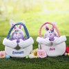 image:imageLillian Vernon Personalized Plush Flower Easter Bunny Tote  Reusable Stuffed Animal Baskets With Custom Name 14 TallPink