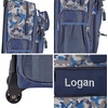 image:imageLillian Vernon Personalized Rolling Luggage for Kids  Shark 5Pocket Rolling Luggage Customizable Travel Carrier on WheelsBlue Camo