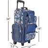 image:imageLillian Vernon Personalized Rolling Luggage for Kids  Shark 5Pocket Rolling Luggage Customizable Travel Carrier on WheelsBlue Camo