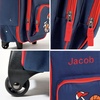 image:imageLillian Vernon Personalized Rolling Luggage for Kids  Shark 5Pocket Rolling Luggage Customizable Travel Carrier on WheelsBlue and Red