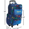 image:imageLillian Vernon Personalized Rolling Luggage for Kids  Shark 5Pocket Rolling Luggage Customizable Travel Carrier on WheelsDinosaurs