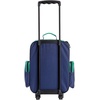 image:imageLillian Vernon Personalized Rolling Luggage for Kids  Shark 5Pocket Rolling Luggage Customizable Travel Carrier on WheelsNavy and Green