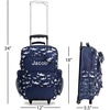 image:imageLillian Vernon Personalized Rolling Luggage for Kids  Shark 5Pocket Rolling Luggage Customizable Travel Carrier on WheelsShark