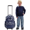 image:imageLillian Vernon Personalized Rolling Luggage for Kids  Shark 5Pocket Rolling Luggage Customizable Travel Carrier on WheelsShark