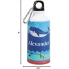 image:imageLillian Vernon Personalized Under the Sea Aluminum Water Bottle  14 Ounce Screw Top with Clip 6 H Beach Sports School Lunch Box BPA Free