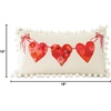 image:imageLillian Vernon Valentine Throw Pillow with PomPom Trim  18 x 10 Accent Pillow for Couch Bed Loveseat