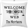 image:imageLillian Vernon Welcome to Our Web Personalized Throw Pillow Square 18 x 18 Cotton Burlap for Wedding Christmas Holiday amp Anniversary Bedroom amp Living Room Decor Add Name