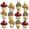 image:imageHarvest Leaves Fall Glass Ornaments  Set of 12 Glass Autumn Ornaments ThanksgivingAcorn  Mushrooms2