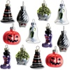 image:imageHarvest Leaves Fall Glass Ornaments  Set of 12 Glass Autumn Ornaments ThanksgivingHalloween Figures2