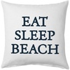 image:imageLillian Vernon Eat Sleep Beach Pillow Square Printed 17 x 17Inch Cotton Canvas Beach Pillows Wedding Christmas Anniversary and Birthday Gifts Bedroom and Living Room Decor Add Initials